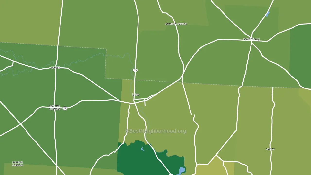 43080, OH block-group voter-turnout map