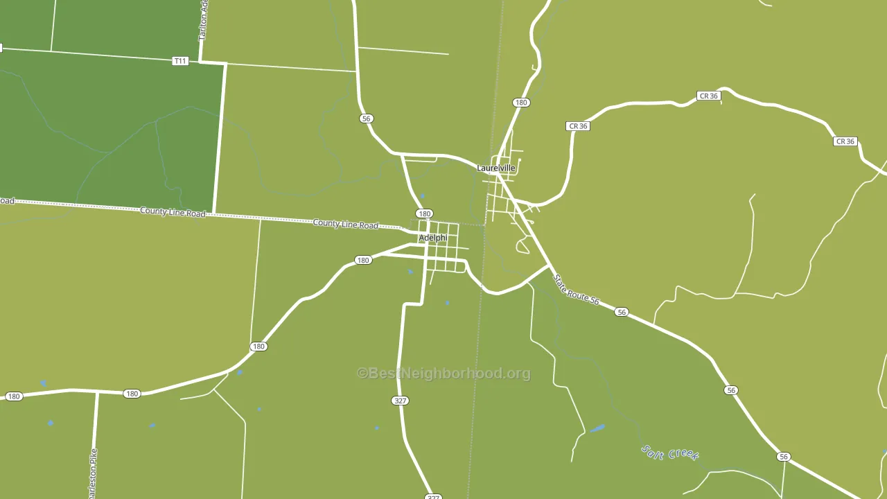 43101, OH block-group voter-turnout map