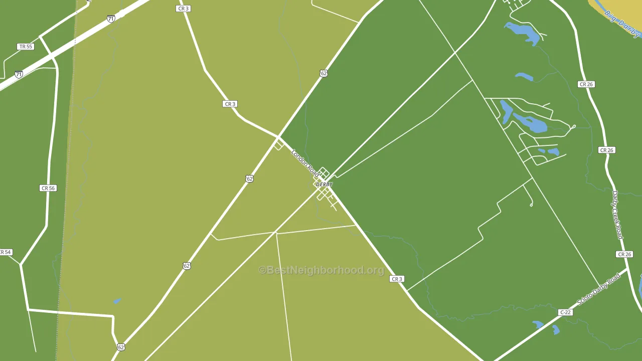 43117, OH block-group voter-turnout map