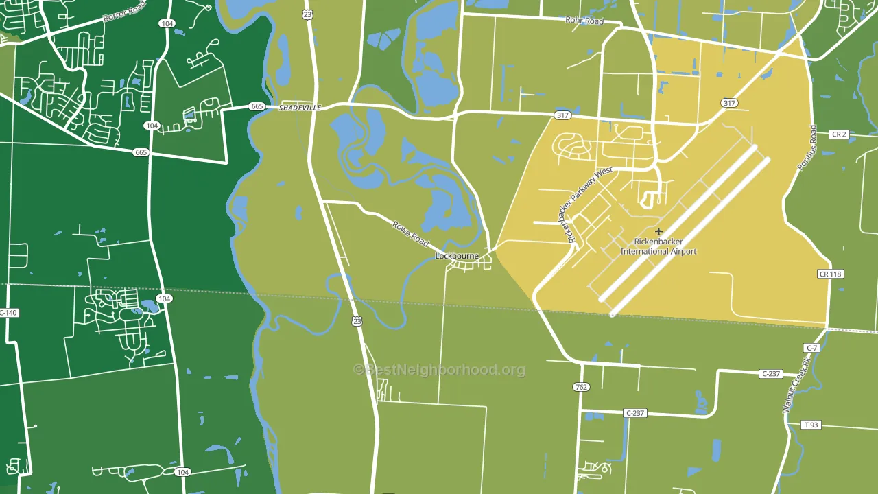 43137, OH block-group voter-turnout map