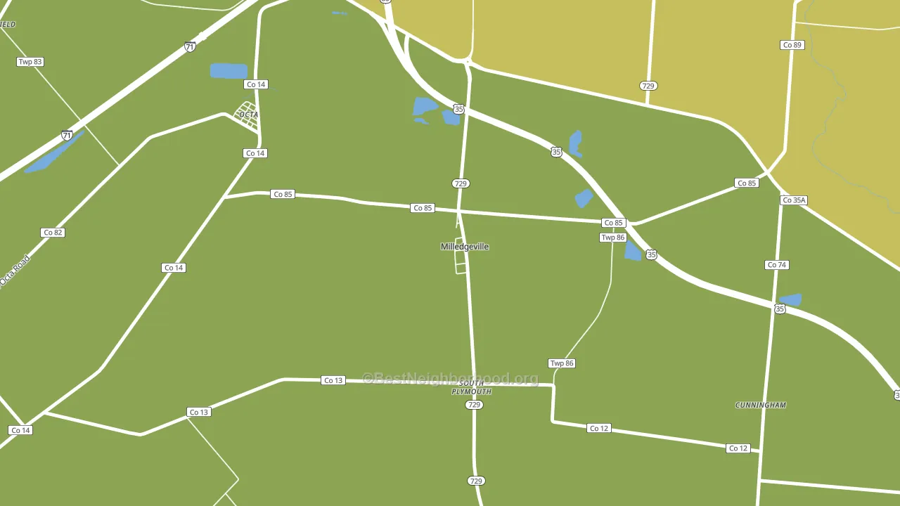 43142, OH block-group voter-turnout map