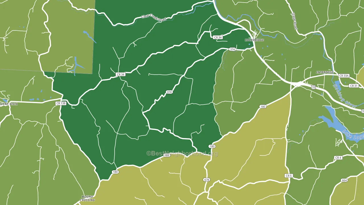 43149, OH block-group voter-turnout map