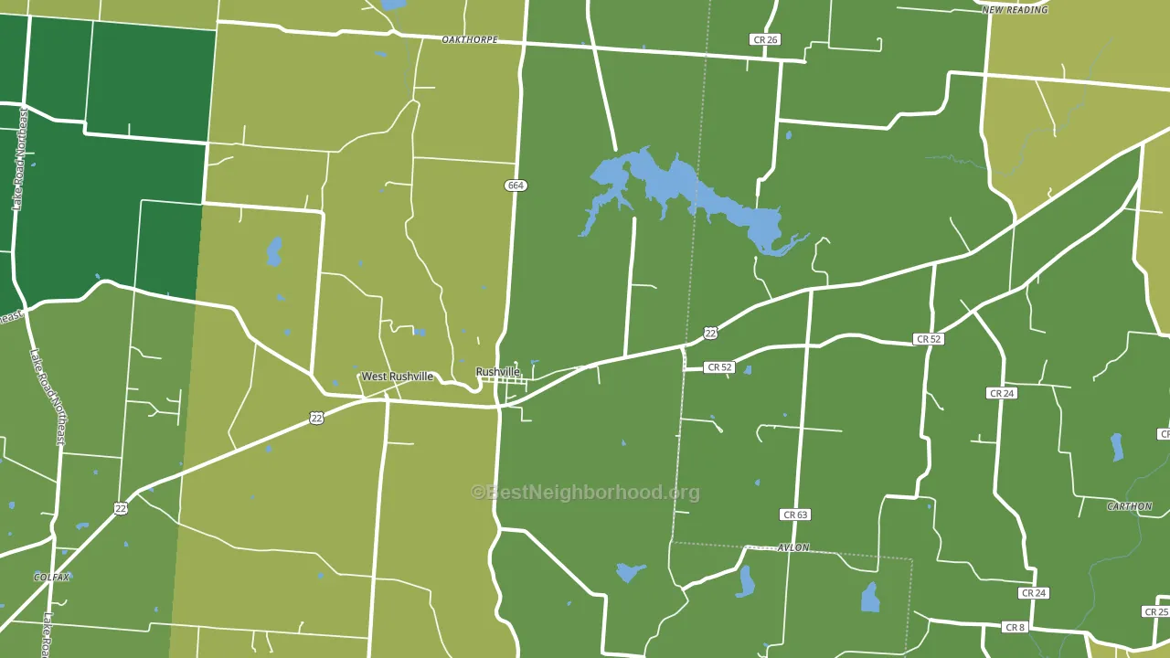 43150, OH block-group voter-turnout map