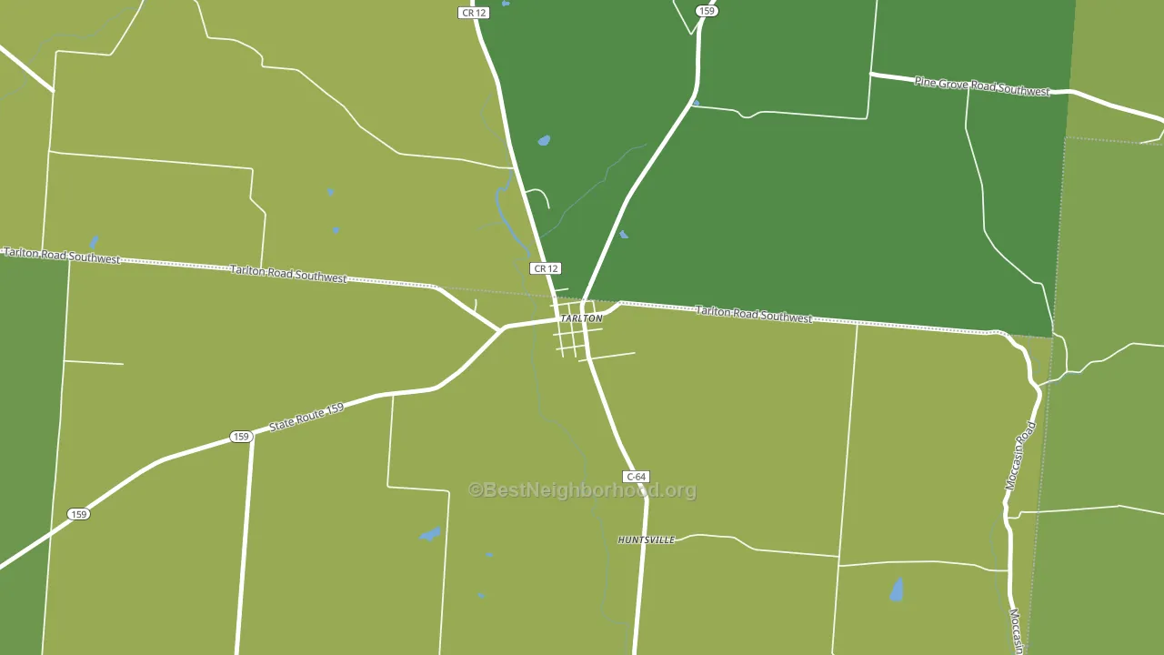 43156, OH block-group voter-turnout map