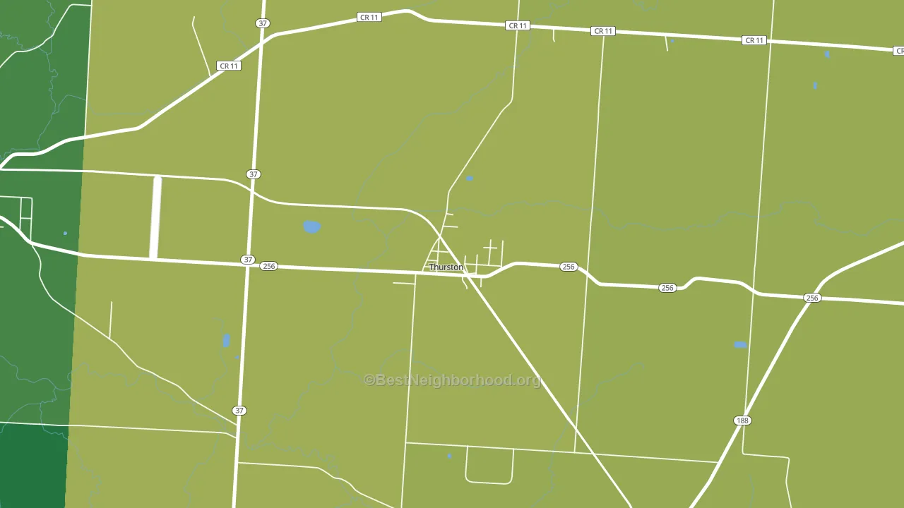 43157, OH block-group voter-turnout map