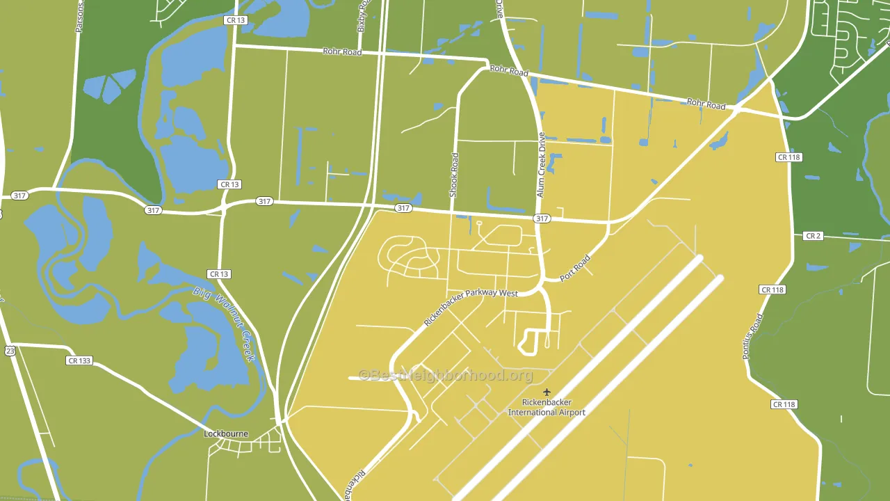 43217, OH block-group voter-turnout map