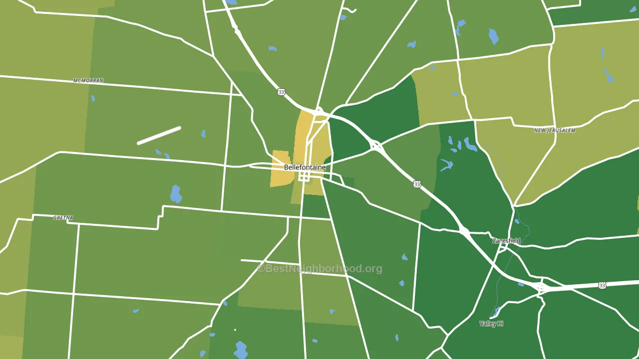 43311, OH block-group voter-turnout map