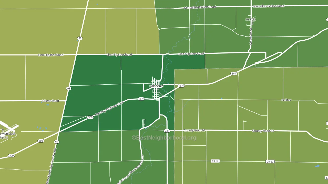 43314, OH block-group voter-turnout map