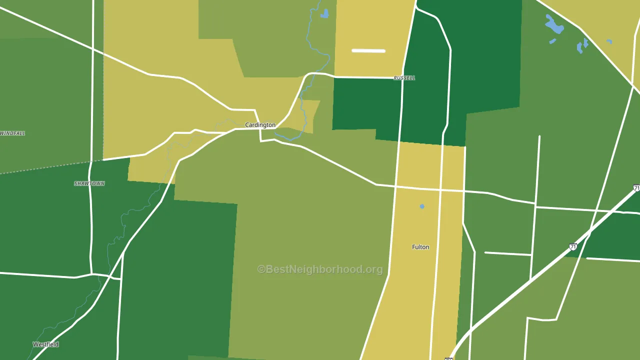 43315, OH block-group voter-turnout map