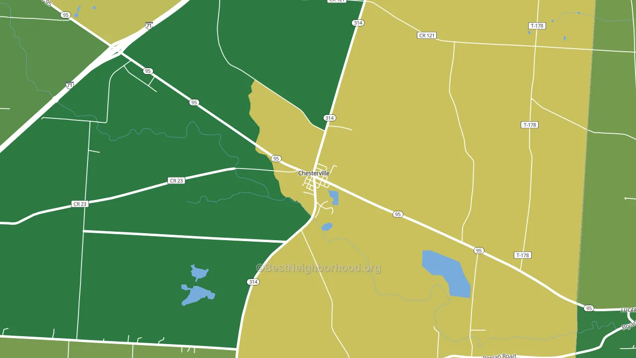 43317, OH block-group voter-turnout map