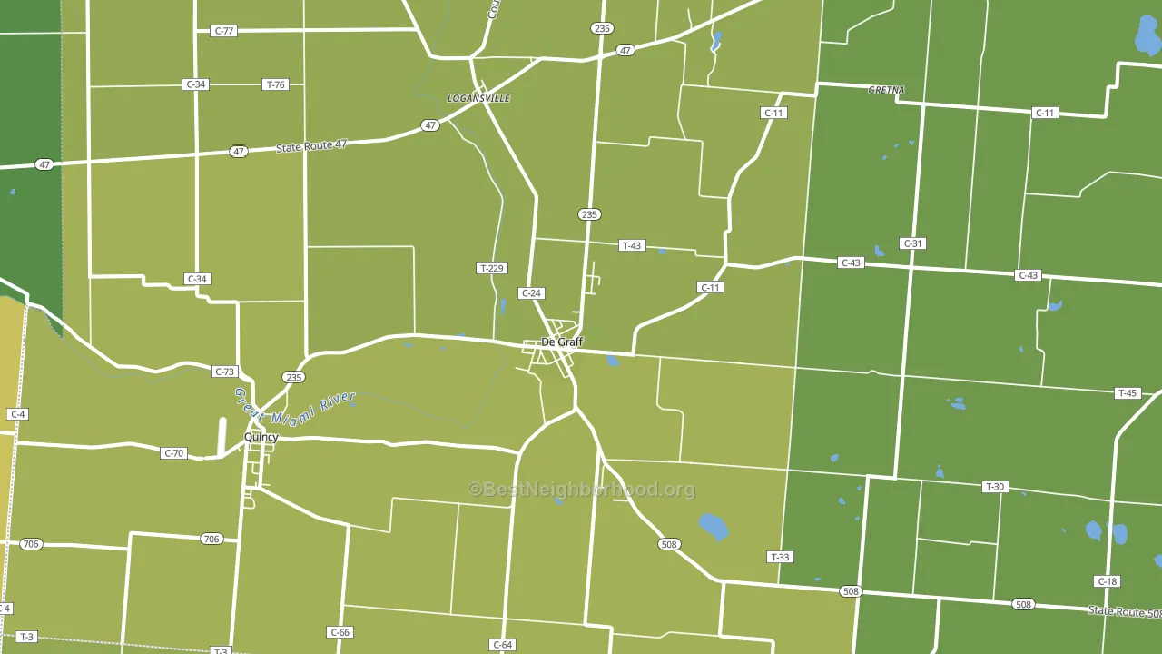 43318, OH block-group voter-turnout map