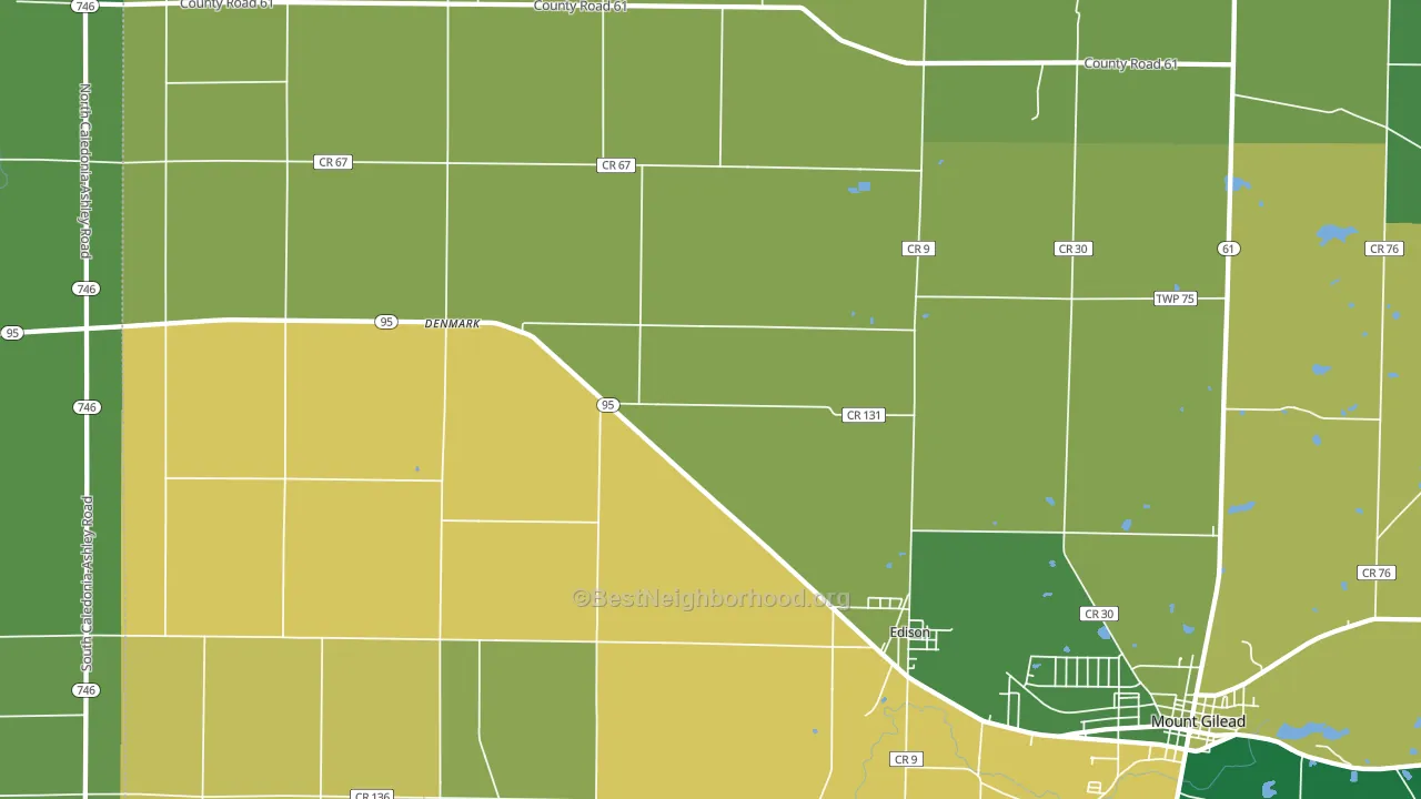 43320, OH block-group voter-turnout map