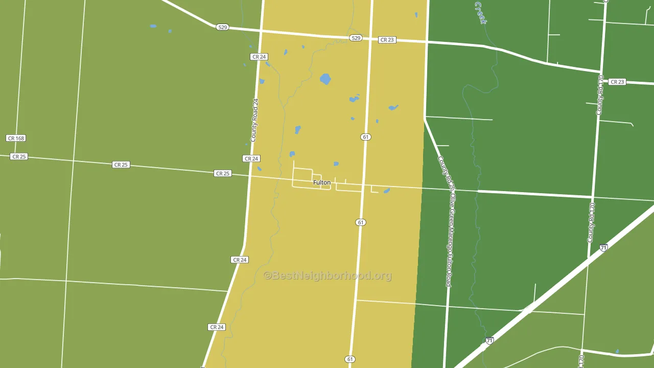 43321, OH block-group voter-turnout map