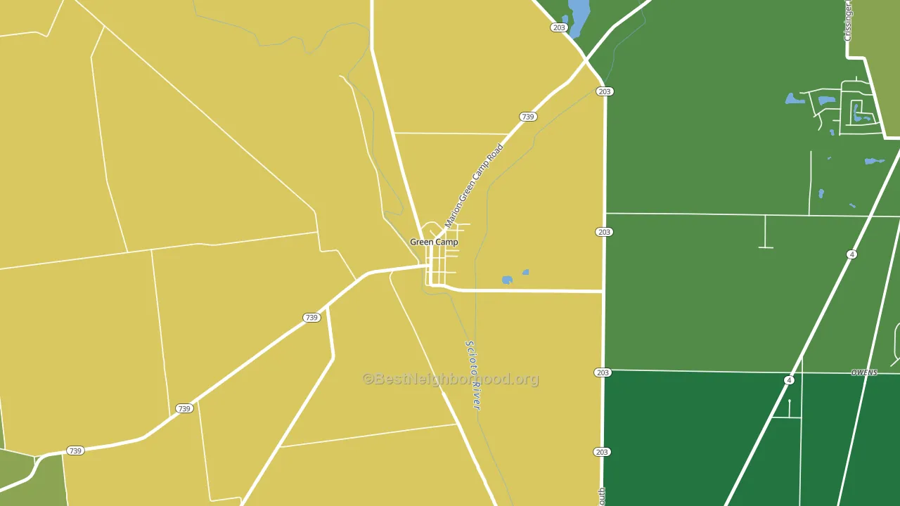 43322, OH block-group voter-turnout map