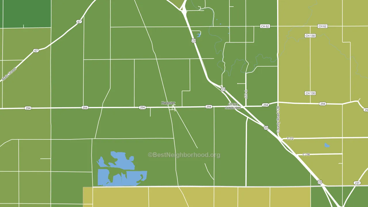43323, OH block-group voter-turnout map