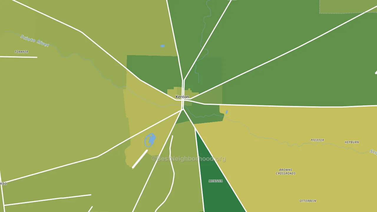 43326, OH block-group voter-turnout map