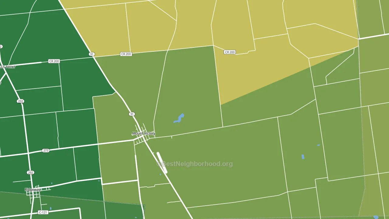 43340, OH block-group voter-turnout map