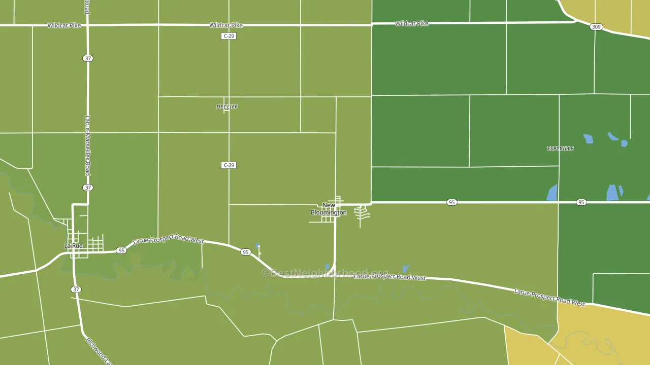 43341, OH block-group voter-turnout map