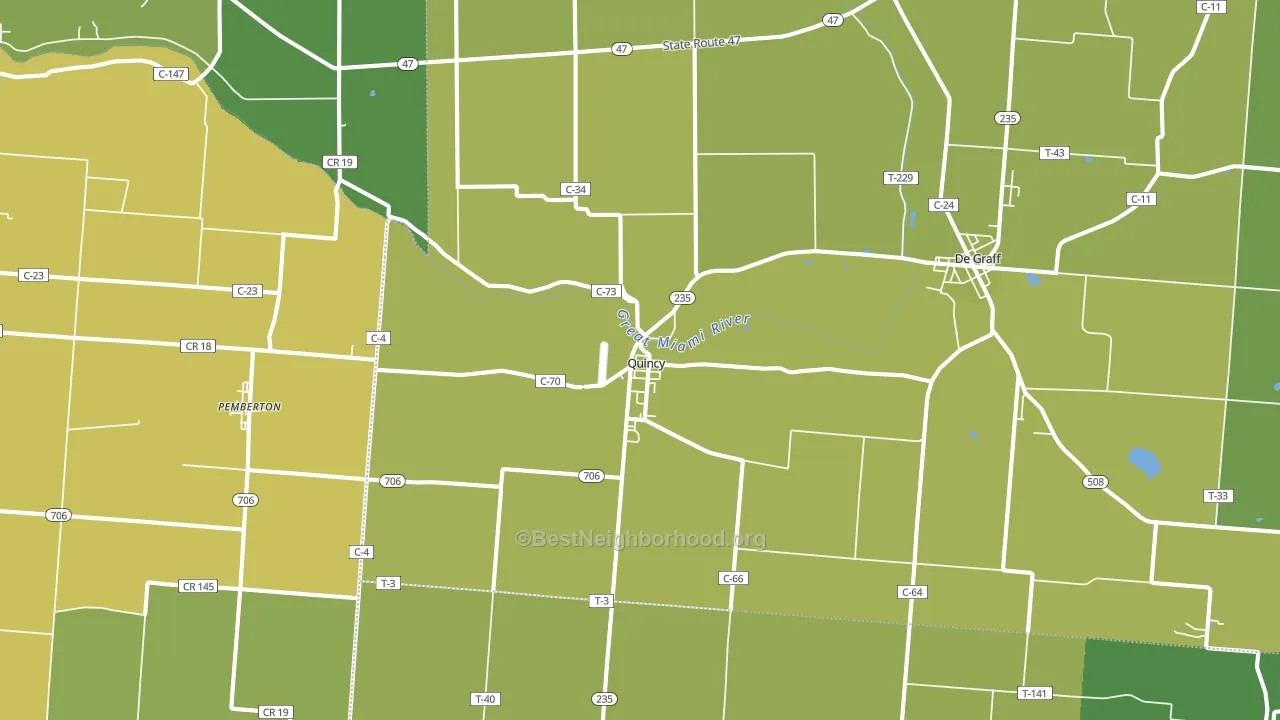 43343, OH block-group voter-turnout map