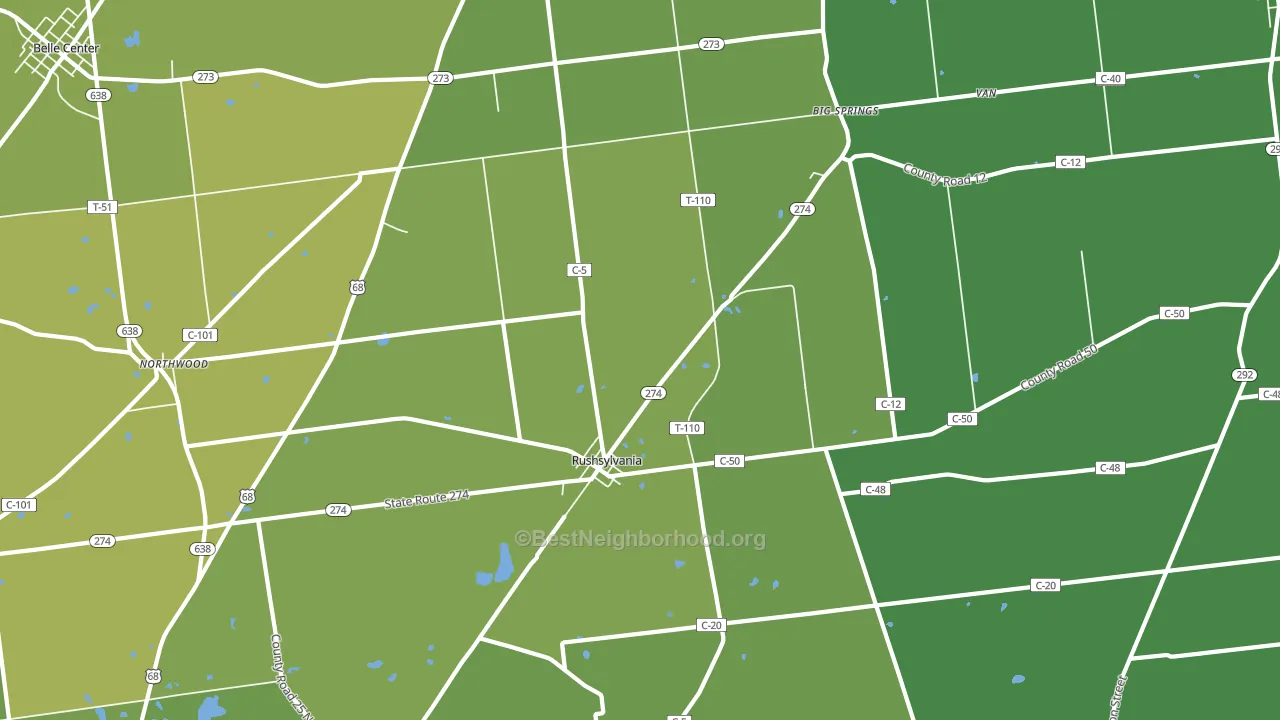43347, OH block-group voter-turnout map