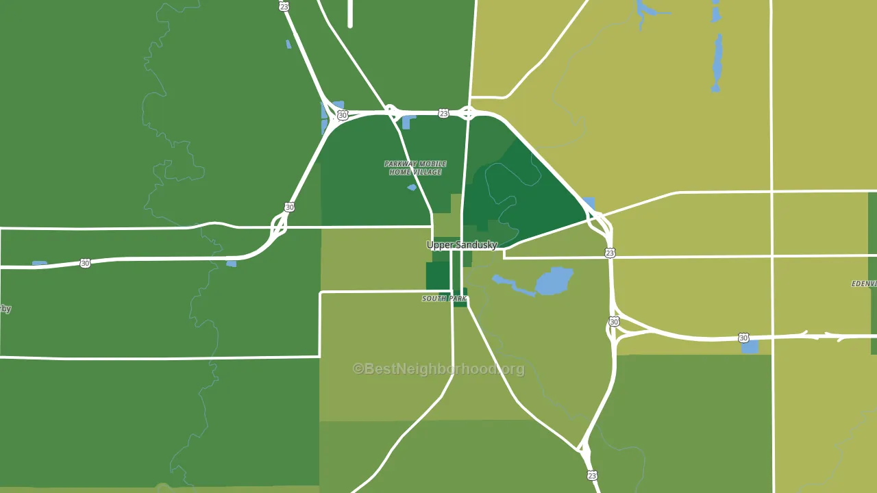 43351, OH block-group voter-turnout map