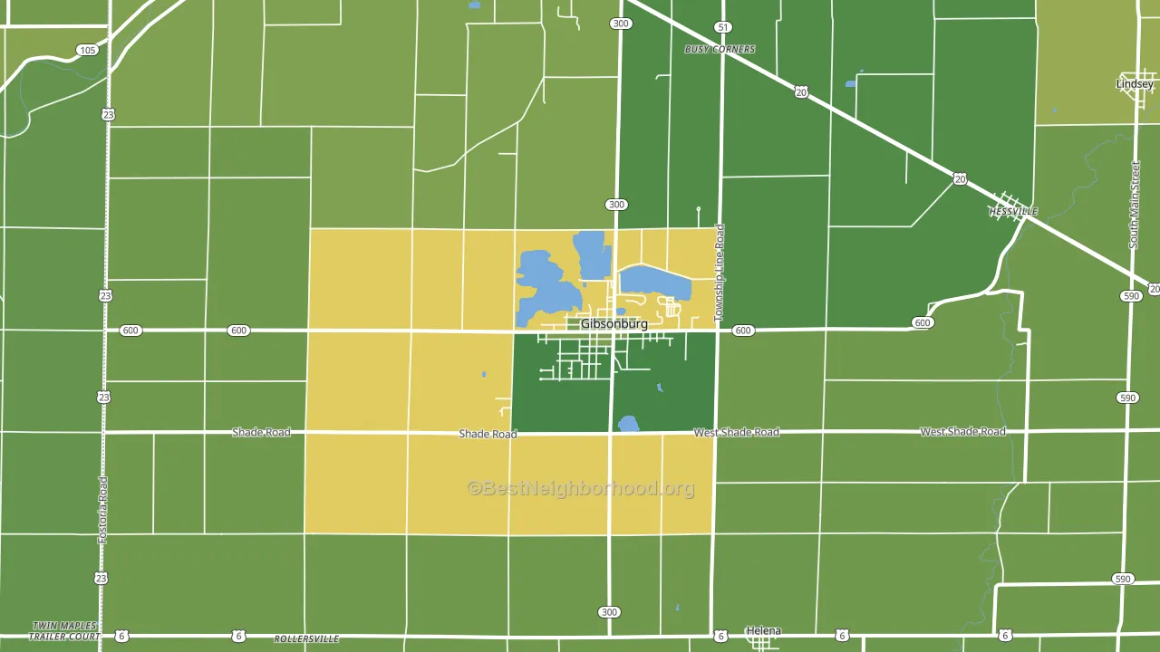43431, OH block-group voter-turnout map