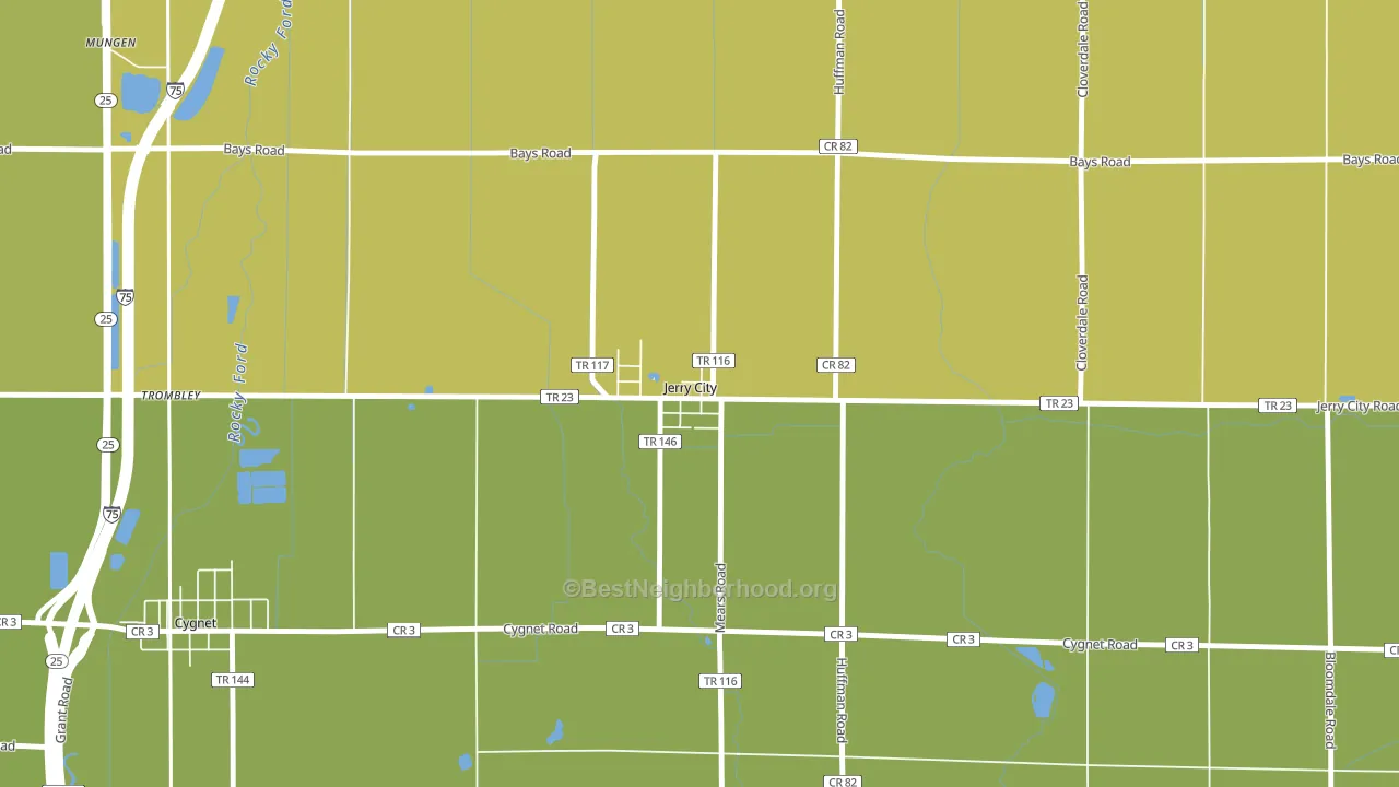 43437, OH block-group voter-turnout map