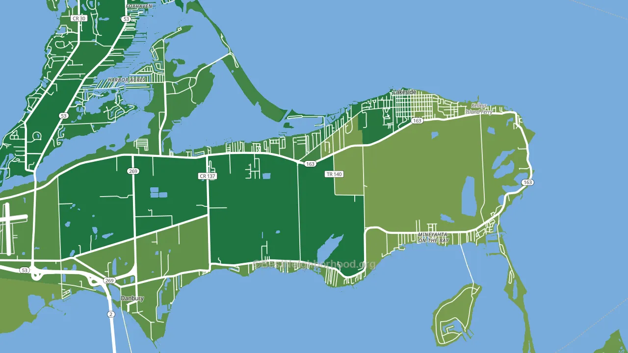43440, OH block-group voter-turnout map