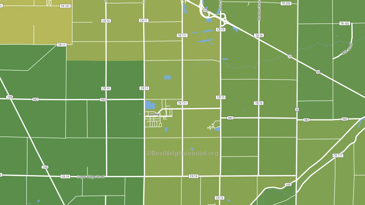 43443, OH block-group voter-turnout map