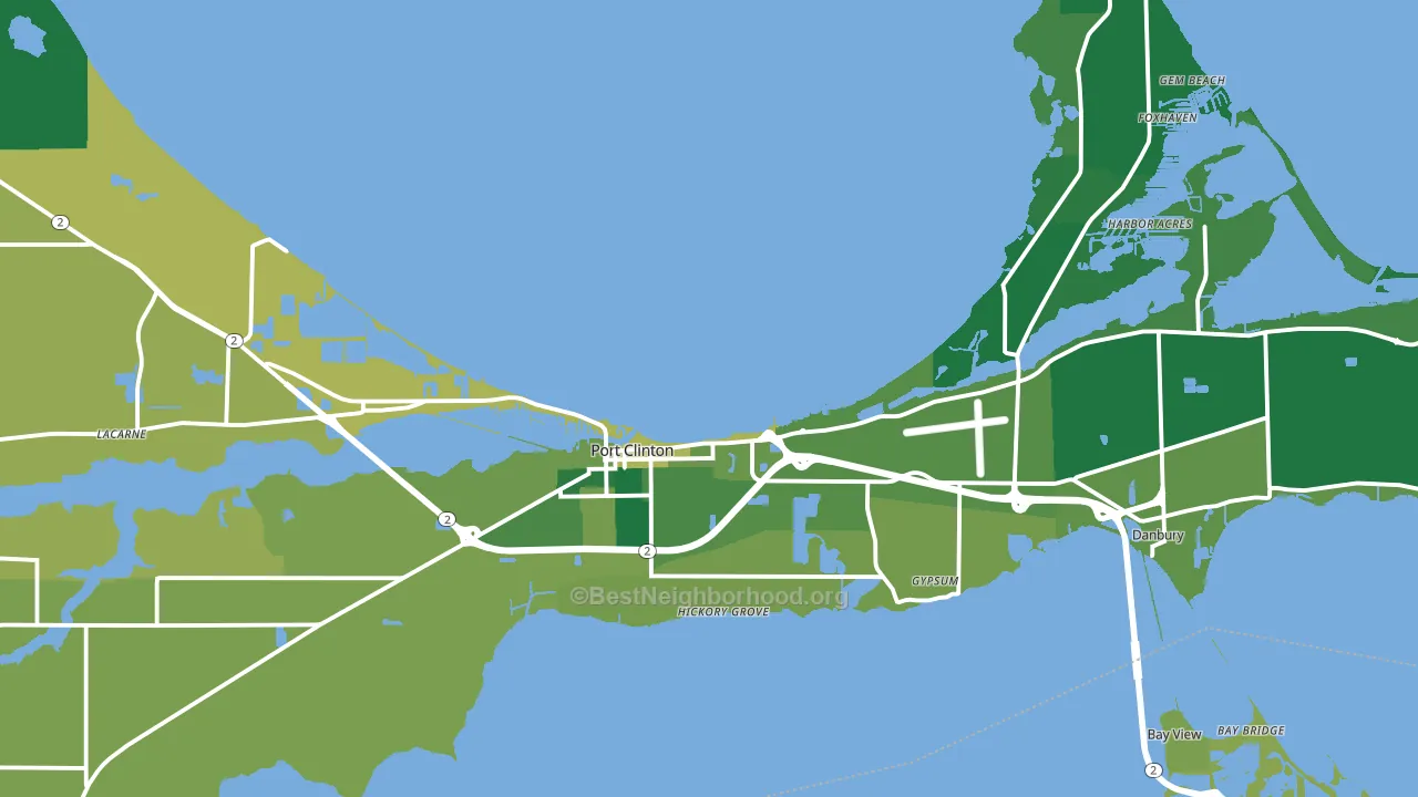 43452, OH block-group voter-turnout map