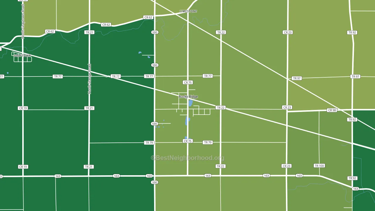 43458, OH block-group voter-turnout map