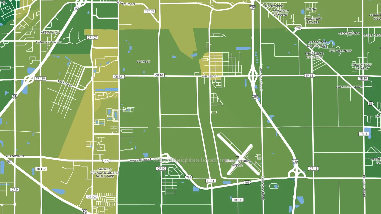 43465, OH block-group voter-turnout map