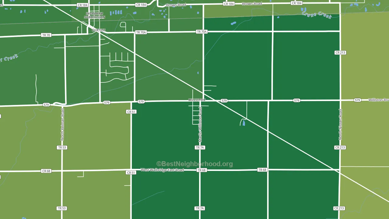 43468, OH block-group voter-turnout map