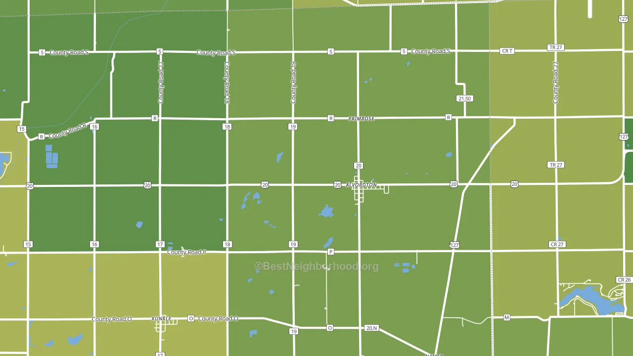 43501, OH block-group voter-turnout map