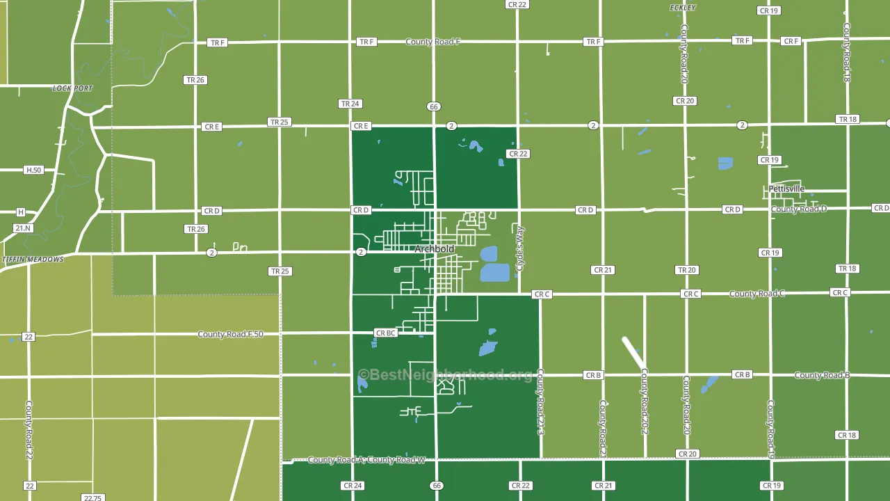 43502, OH block-group voter-turnout map