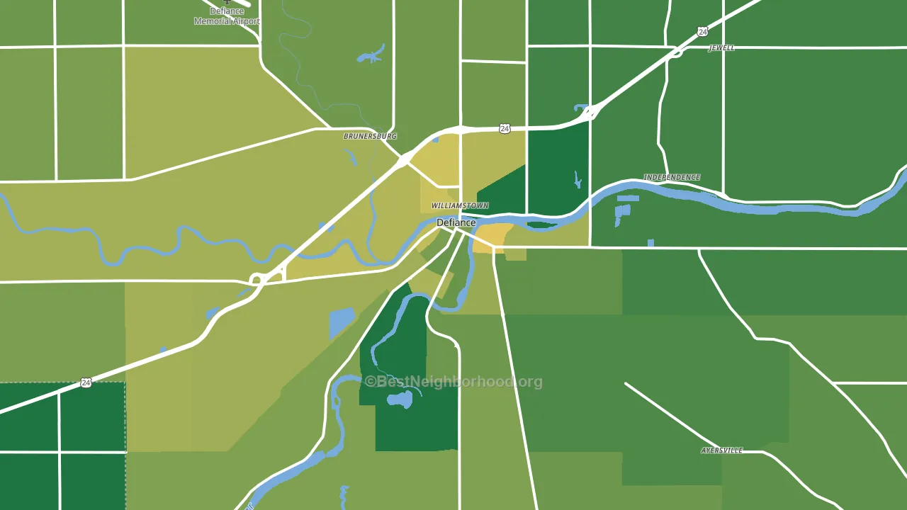 43512, OH block-group voter-turnout map