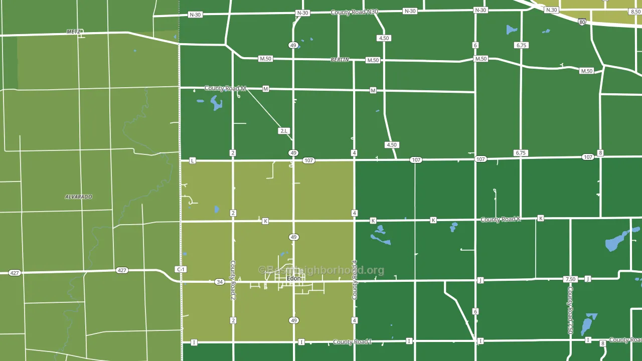43518, OH block-group voter-turnout map