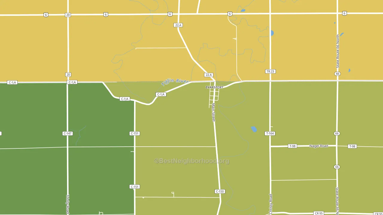 43519, OH block-group voter-turnout map