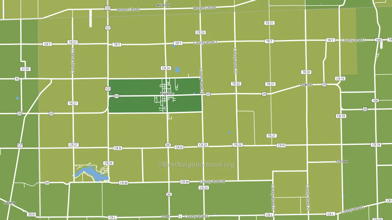 43521, OH block-group voter-turnout map