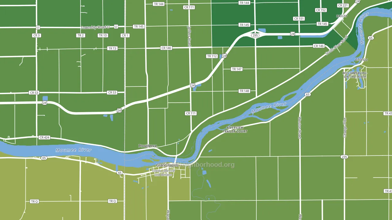 43522, OH block-group voter-turnout map