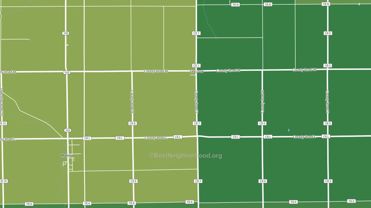 43523, OH block-group voter-turnout map