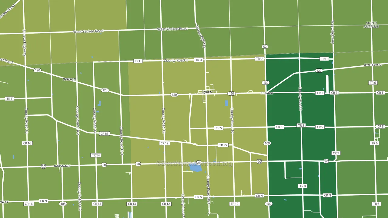 43533, OH block-group voter-turnout map