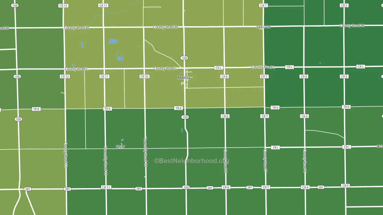 43535, OH block-group voter-turnout map