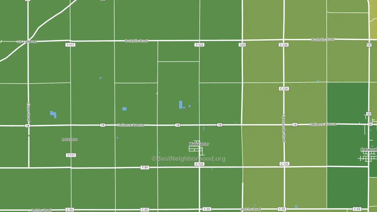 43536, OH block-group voter-turnout map