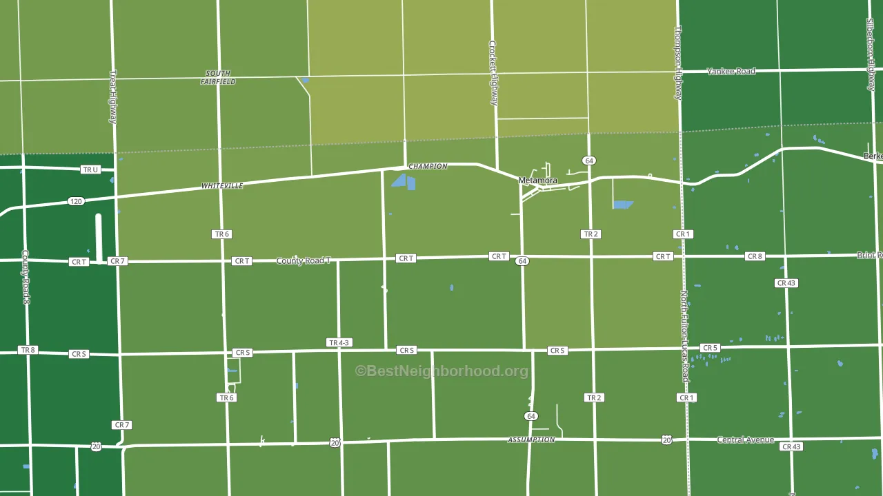 43540, OH block-group voter-turnout map