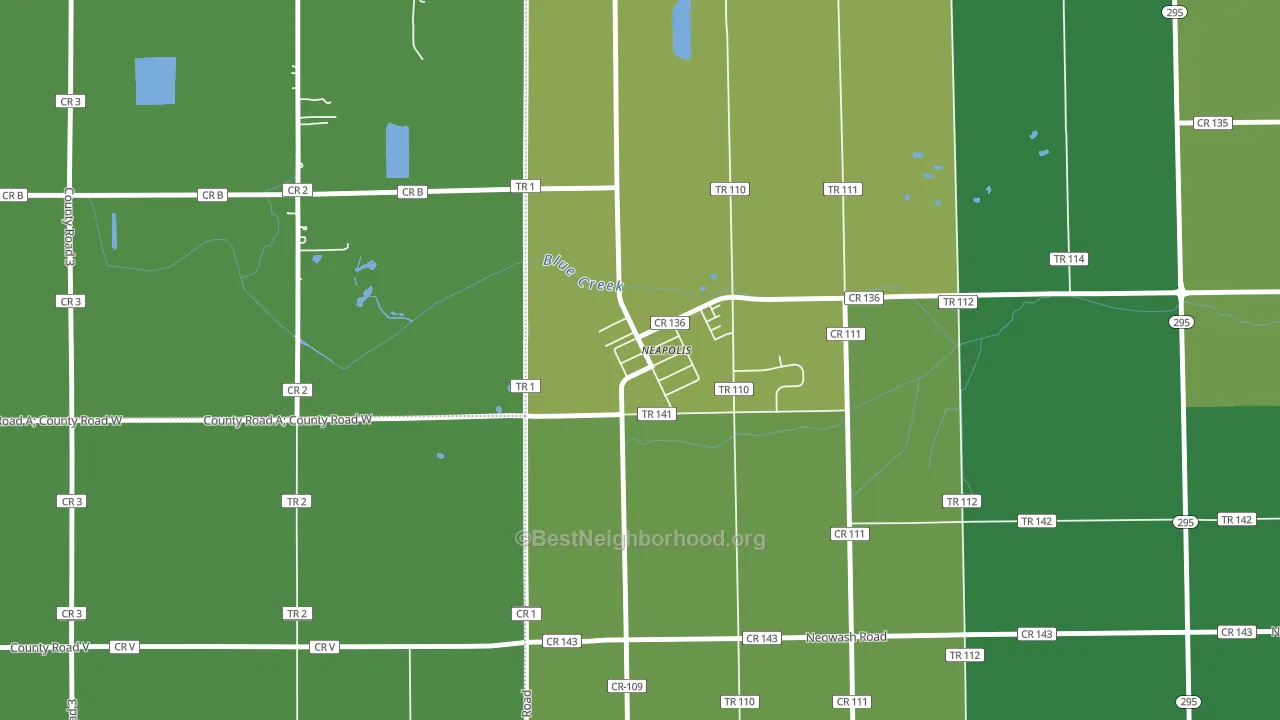 43547, OH block-group voter-turnout map