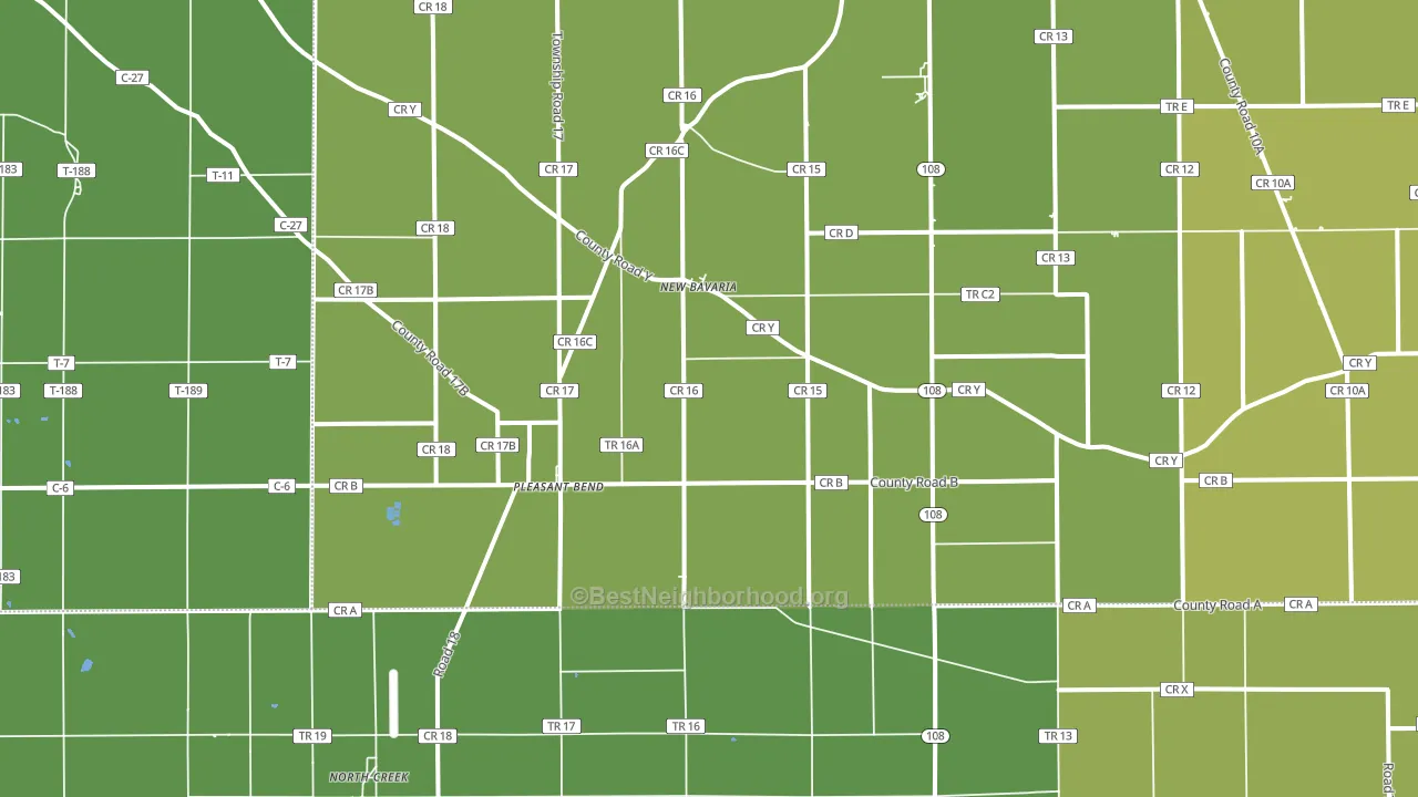 43548, OH block-group voter-turnout map