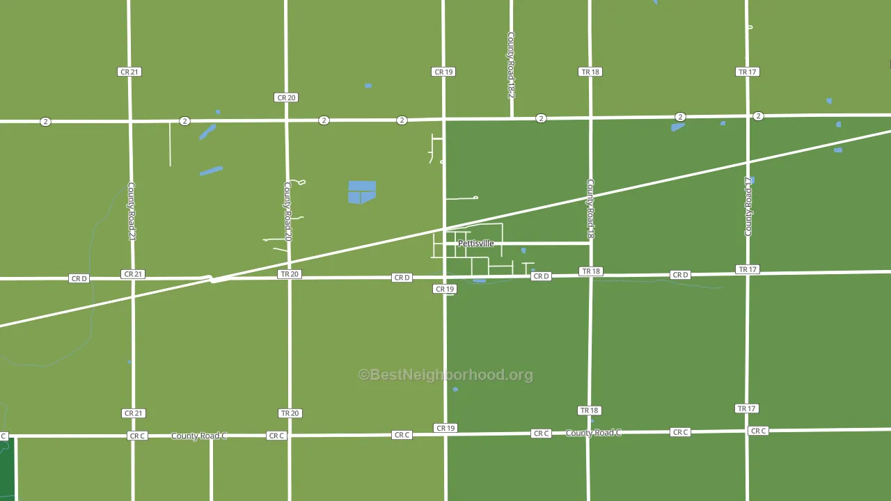 43553, OH block-group voter-turnout map