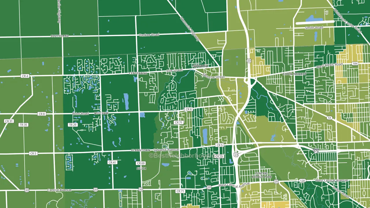 43560, OH block-group voter-turnout map