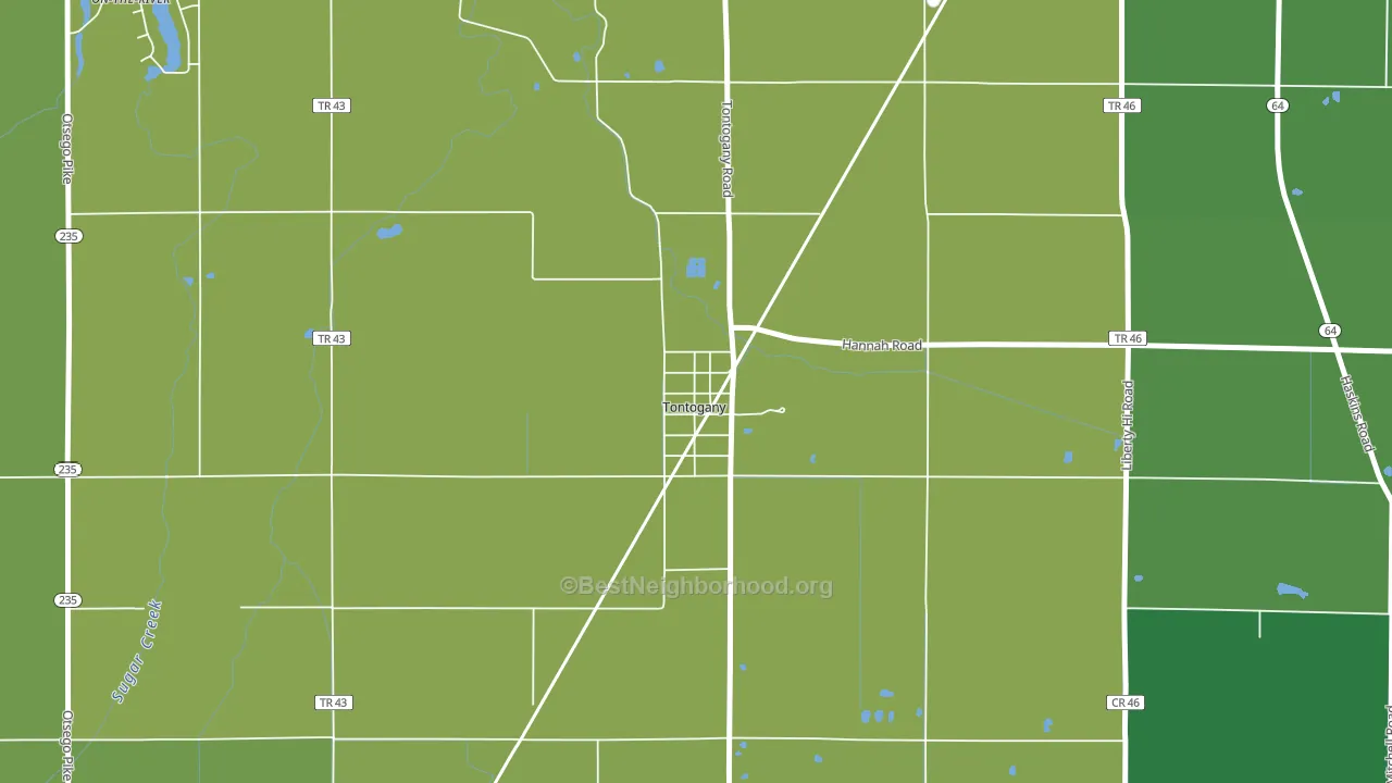 43565, OH block-group voter-turnout map
